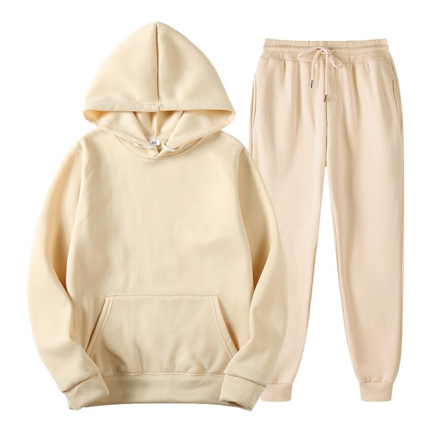 Women's oversized hooded sweatshirt and pants set