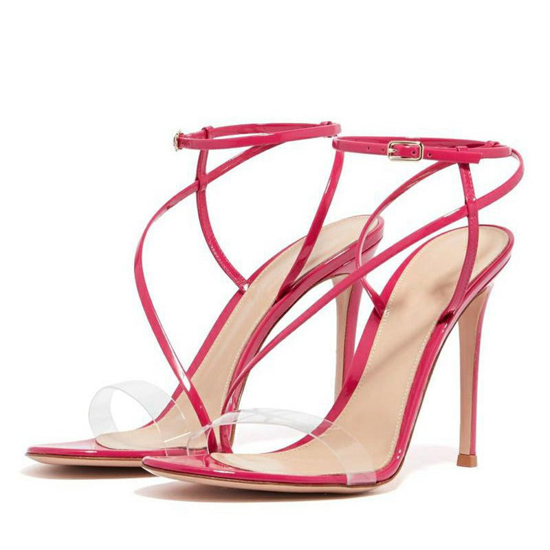 Fashion Sandals With Cross Straps and Thin Heels For Womens