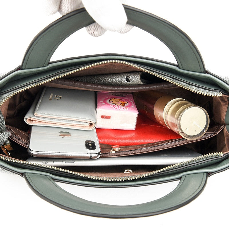 large embossed PU crossbody bag
