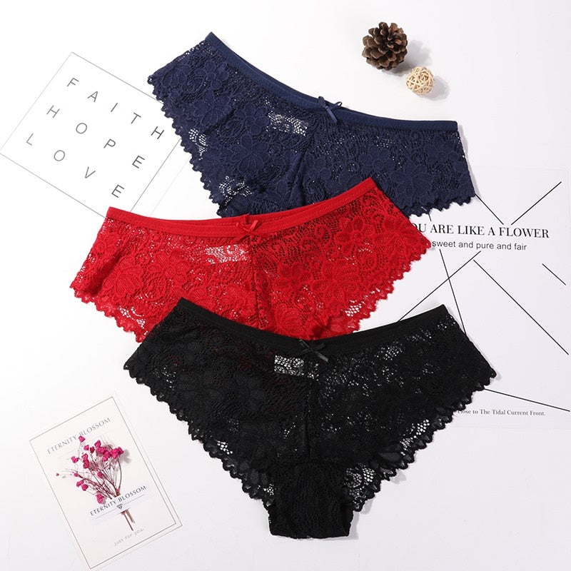 3-Pack Lace Briefs