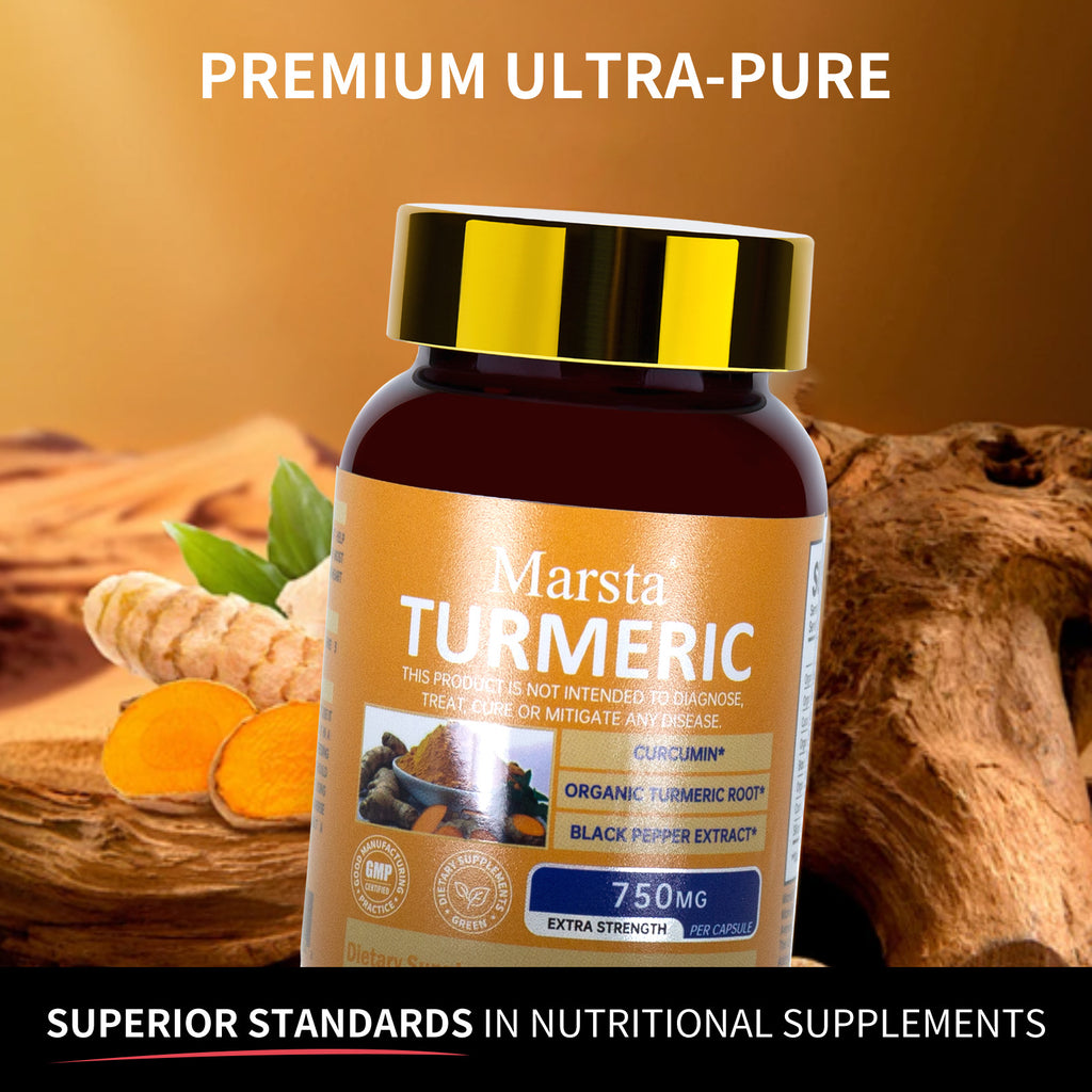 bottle of curcumin capsules