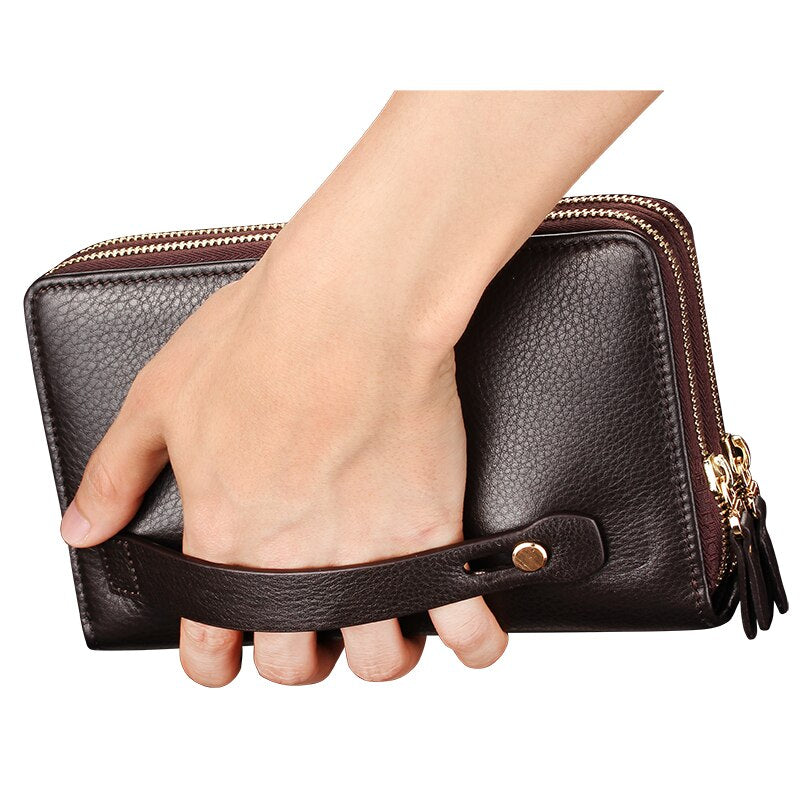 black men's leather-style wallet