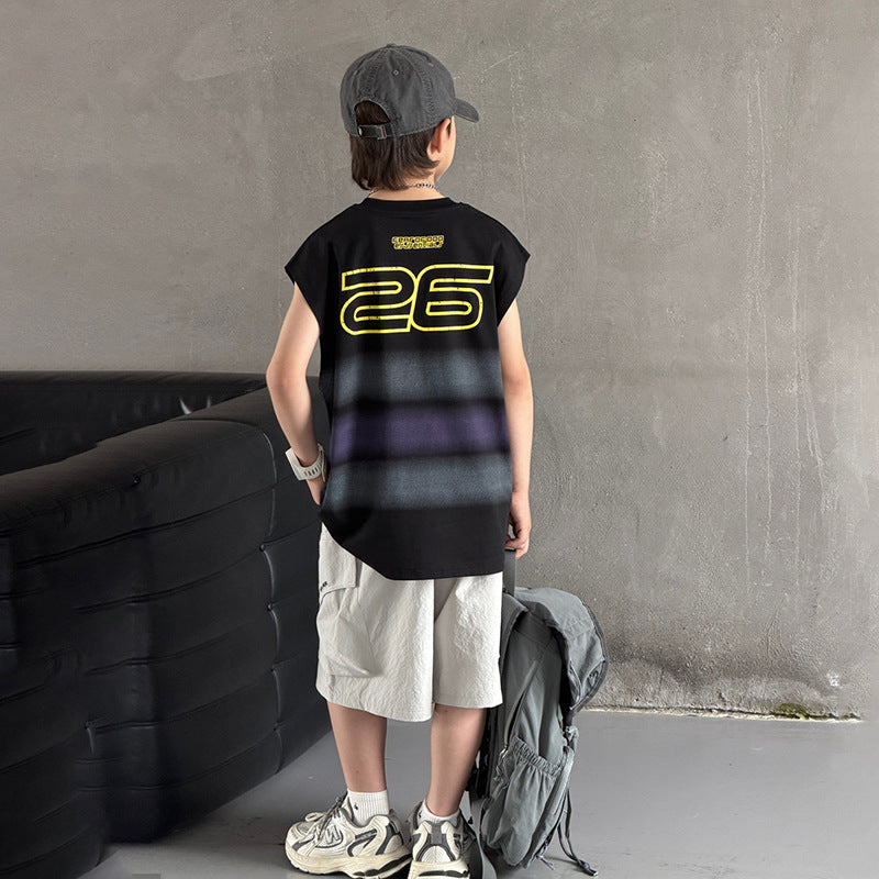 Vêtements pour enfants Ensemble sans manches garçon Gilet frais pour enfants