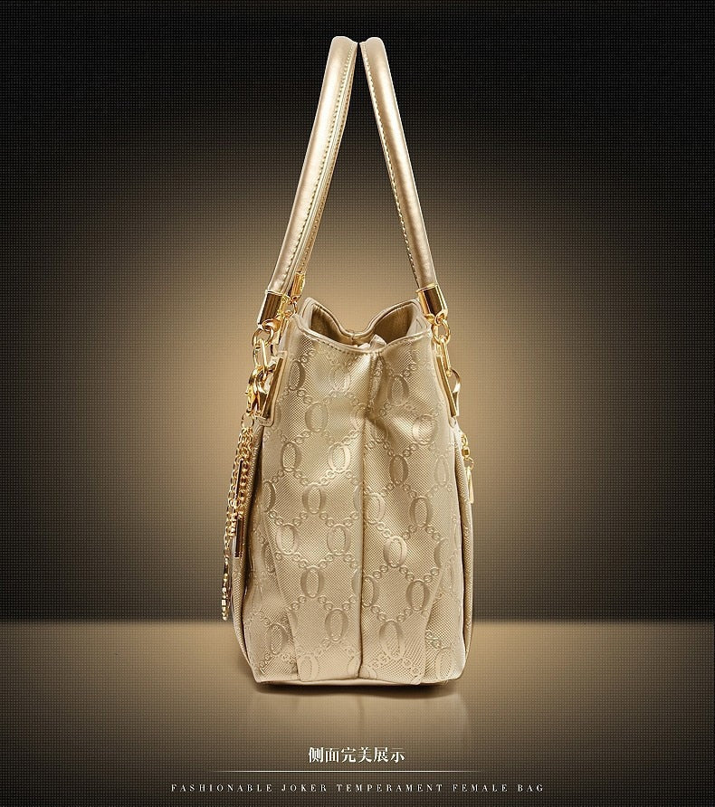 three-piece PU handbag, messenger bag and purse set