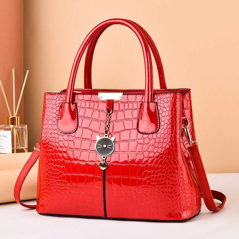 large soft leather-effect shoulder bag
