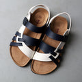 Cork Sandals Men Hollow Two-Way Men Summer Large Size Flat Beach Shoes