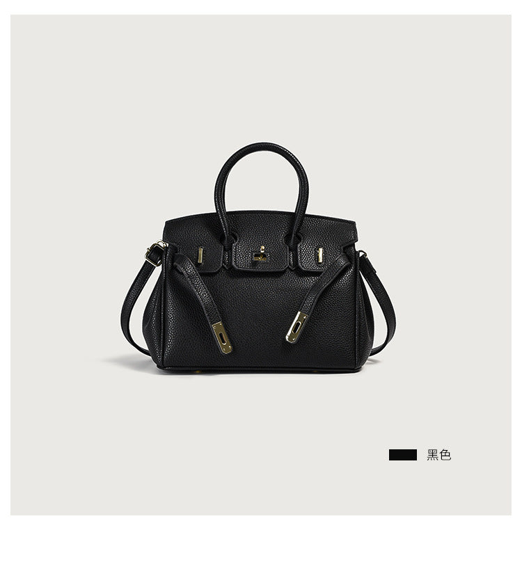 classic PU top-handle tote bag