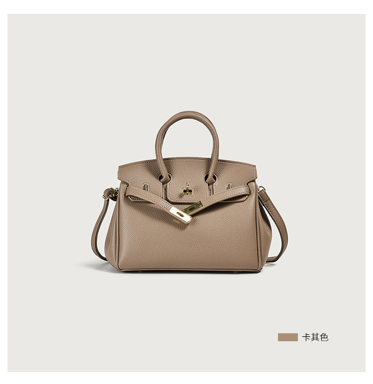 classic PU top-handle tote bag
