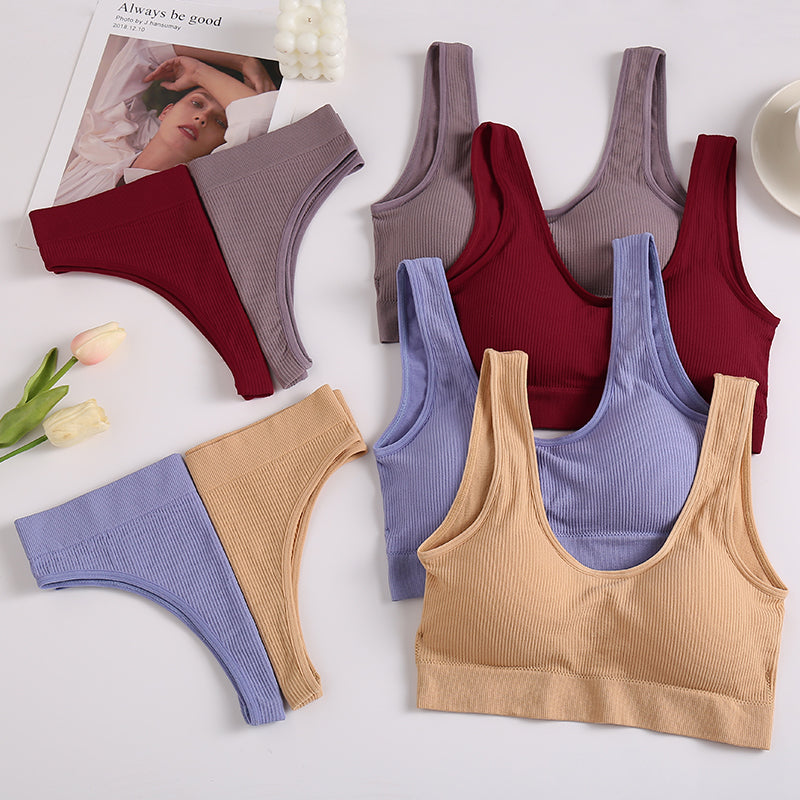 Ensemble Sans Couture Soutien‑gorge Sans Armature