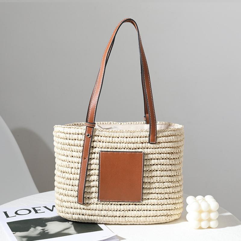 bohemian straw beach tote