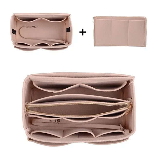 Multi pocket women's makeup bag toiletries storage bag.