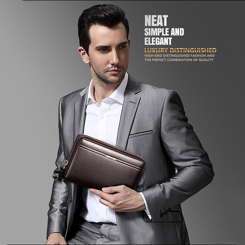 black men's leather-style wallet