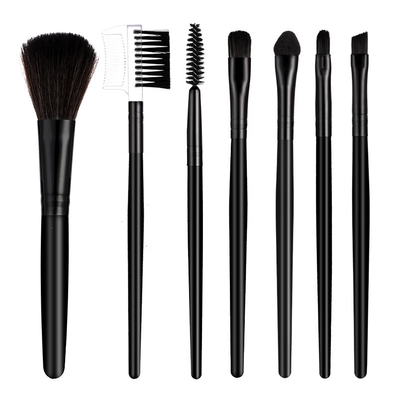 7-piece makeup brush set with long handles