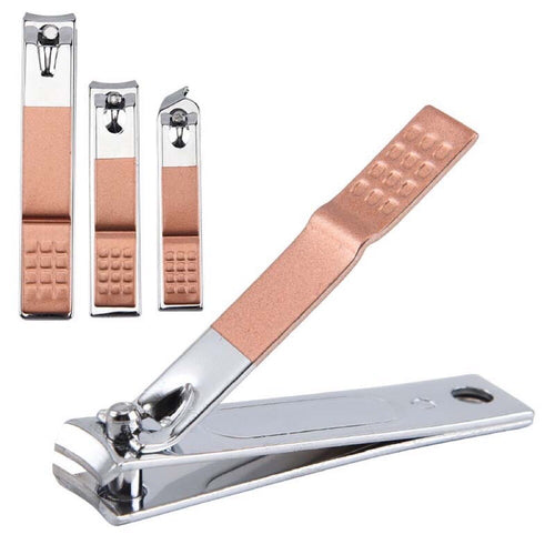 16-piece rose gold nail tool set in case