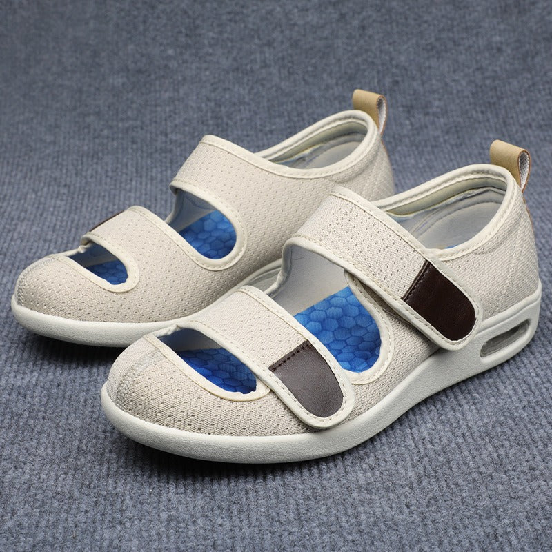 Sandals for elderly mothers, lightweight and adjustable Velcro for the