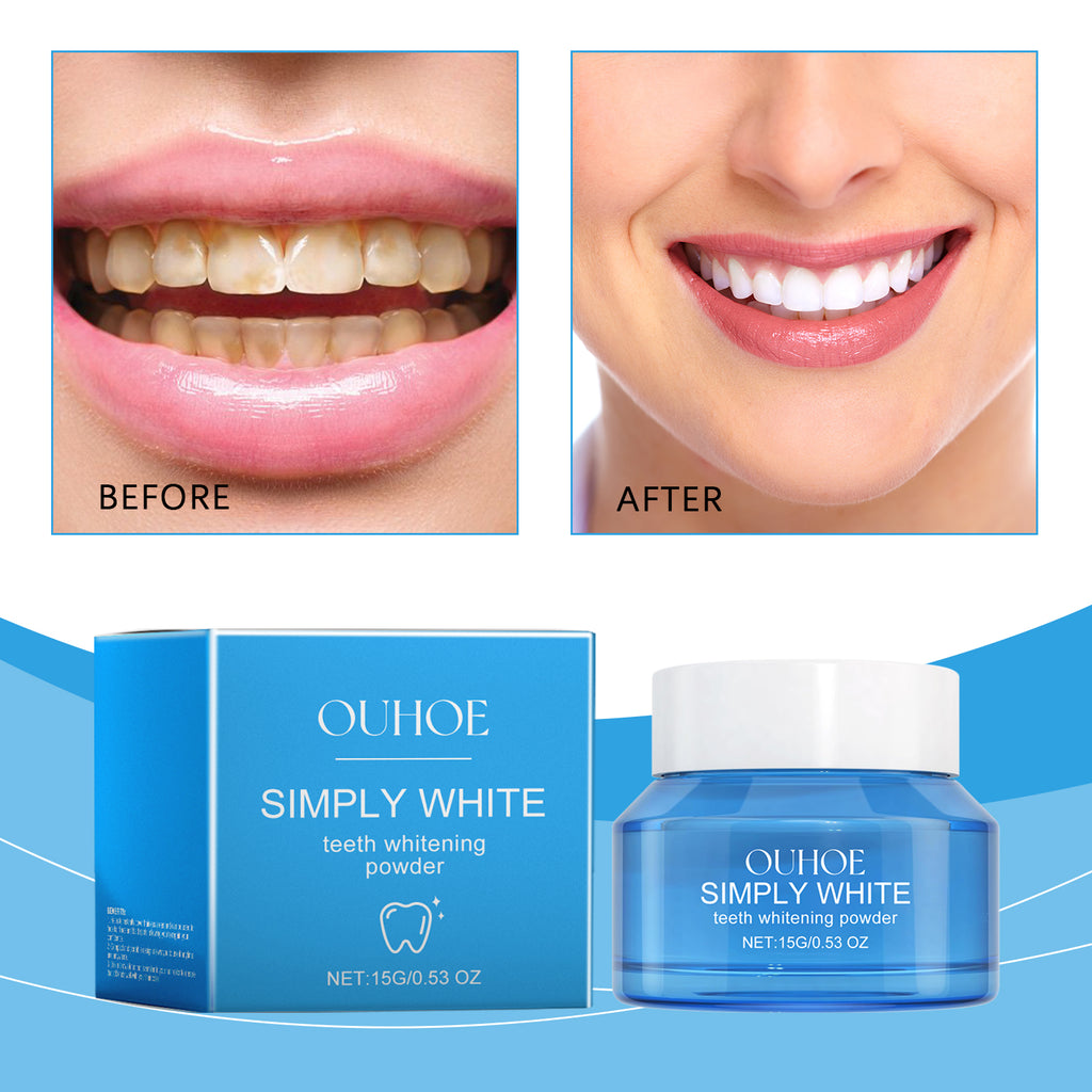 jar of oral care tooth powder