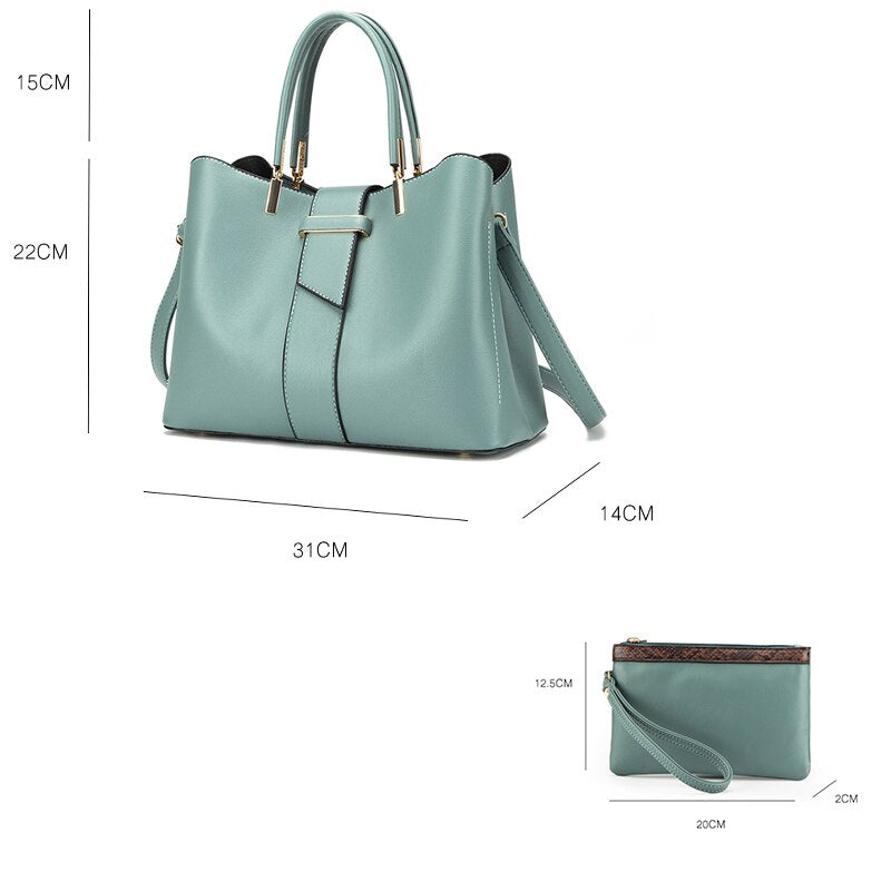 classic pu leather messenger bag