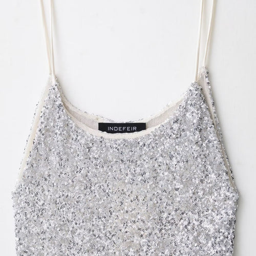 bead embellished lingerie-style dress