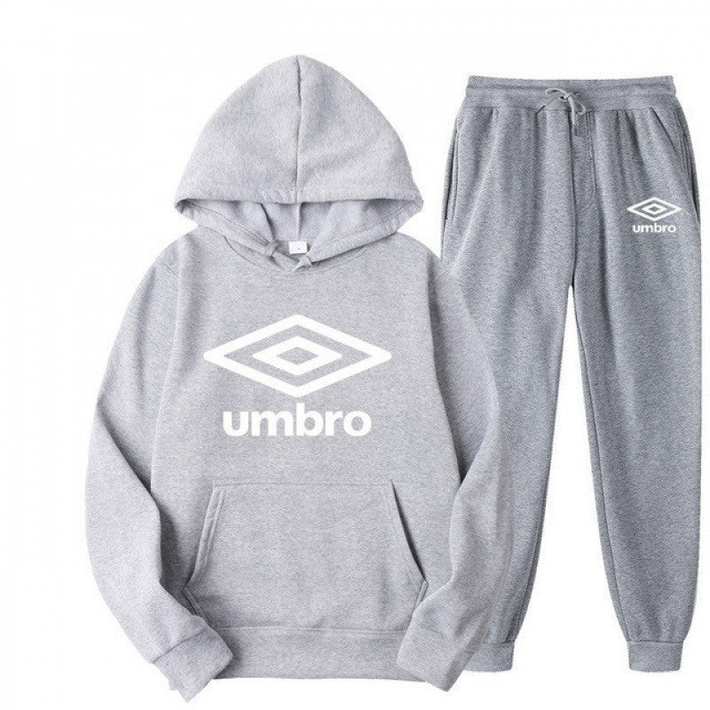 Men's printed hoodie with jogger pants