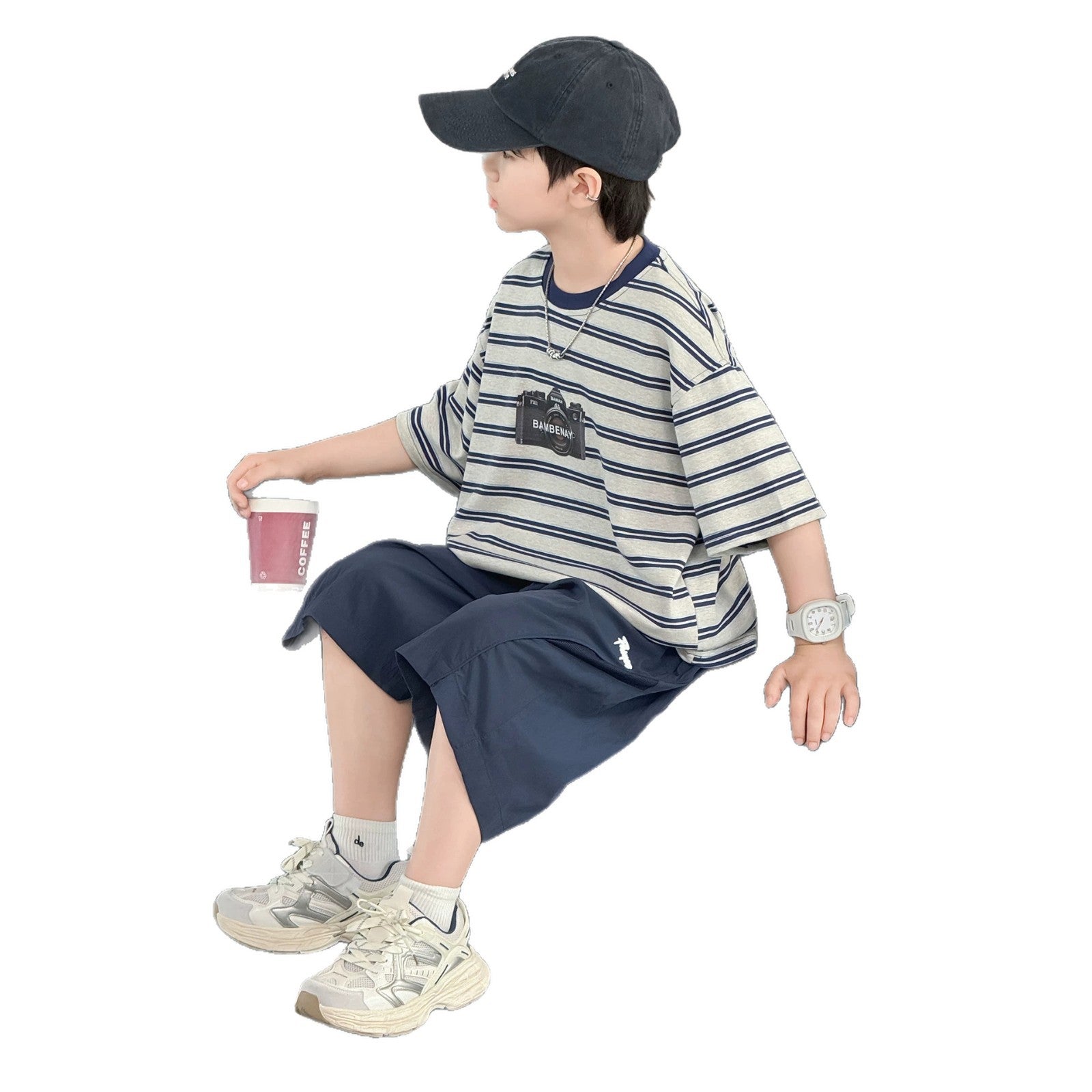Children's Clothing Boys Set Short Sleeve Two-Piece Set for Kids