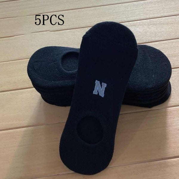 Socks Men And Women Solid Color Boat Socks Spring...