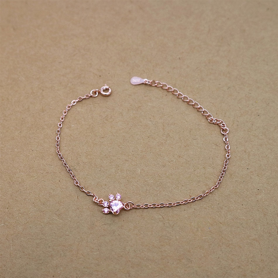 New Fashoin Bracelet Jewelry Tassut Cat Dog Paw Claw Lovely Animal Bracelets for Women pulseras