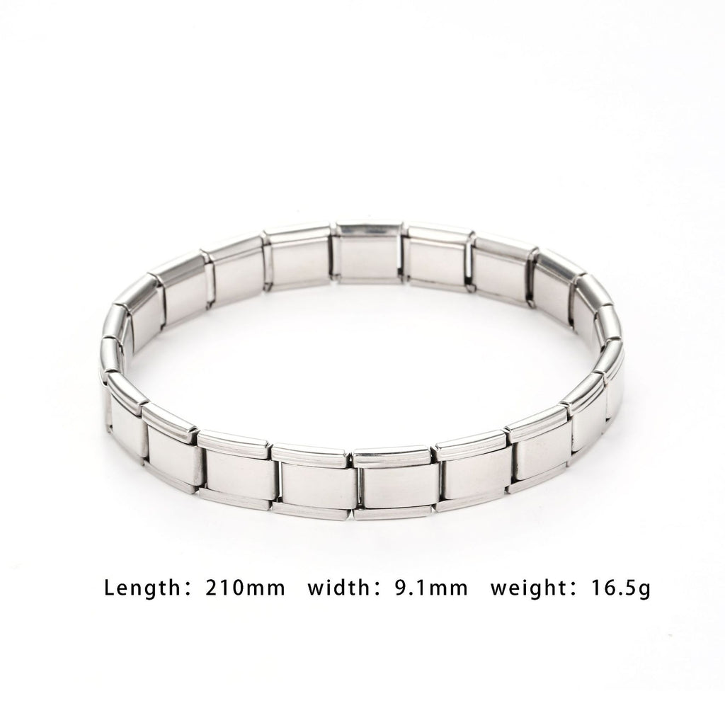 Simple and personalized bracelet with geometric design, fashionable titanium steel bracelets from Europe and America