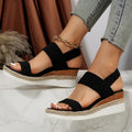 Poe Heel Sandals for Women's Summer New Fish Mouth Elastic Hooded Thick Sole