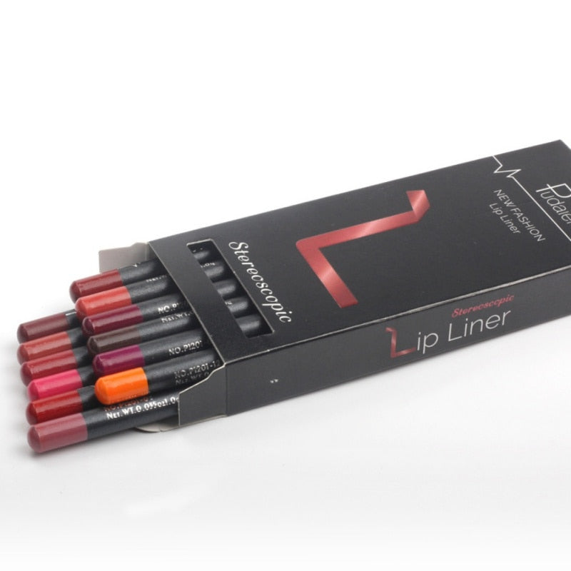 set of 12 lip liner pencils