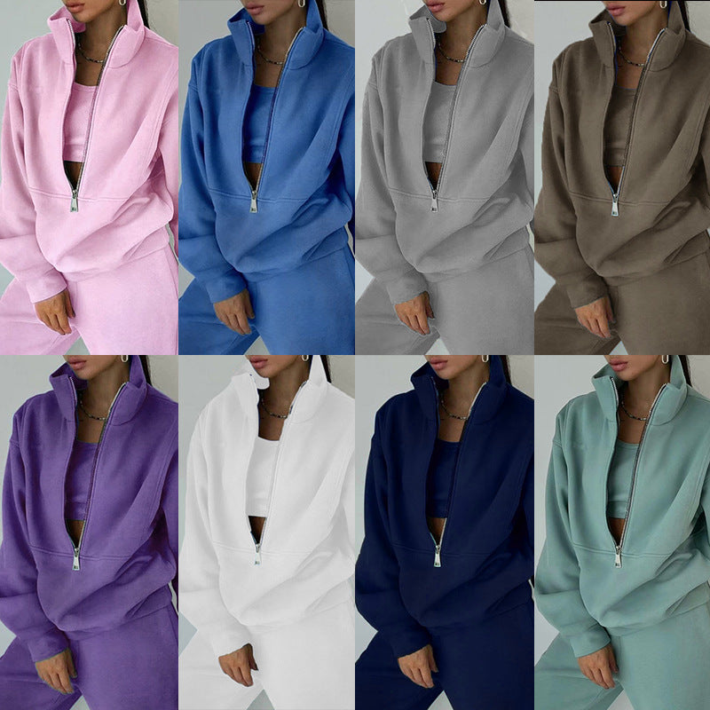 Conjunto Tracksuit Feminino em Forro Polar