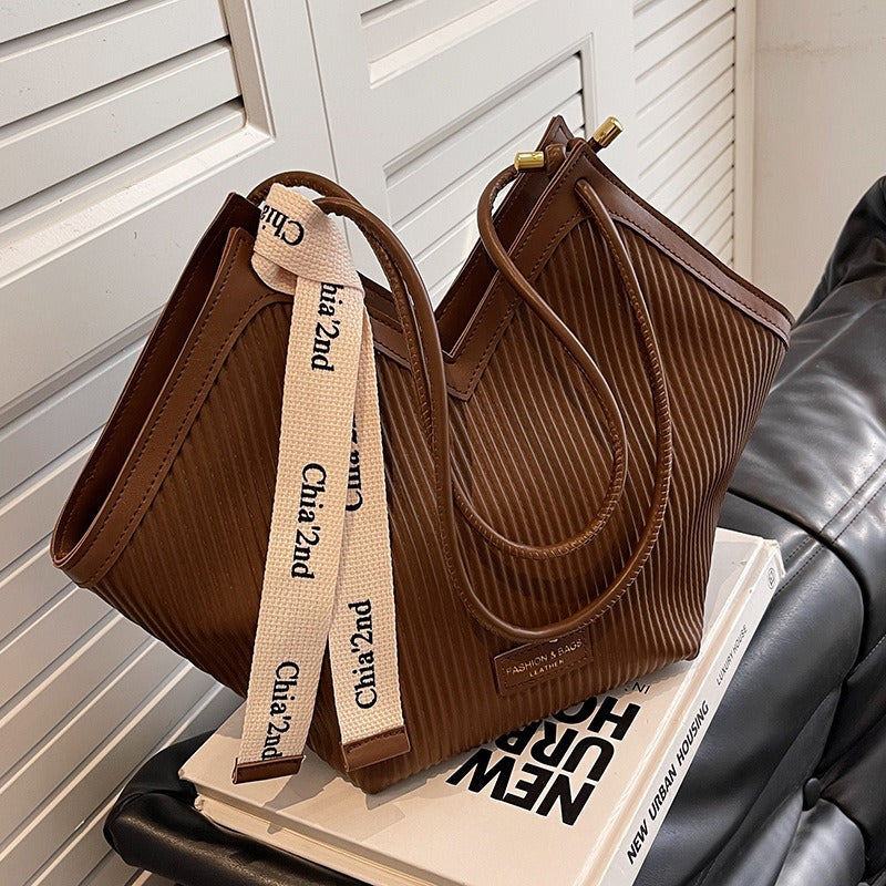 casual large pu tote bag