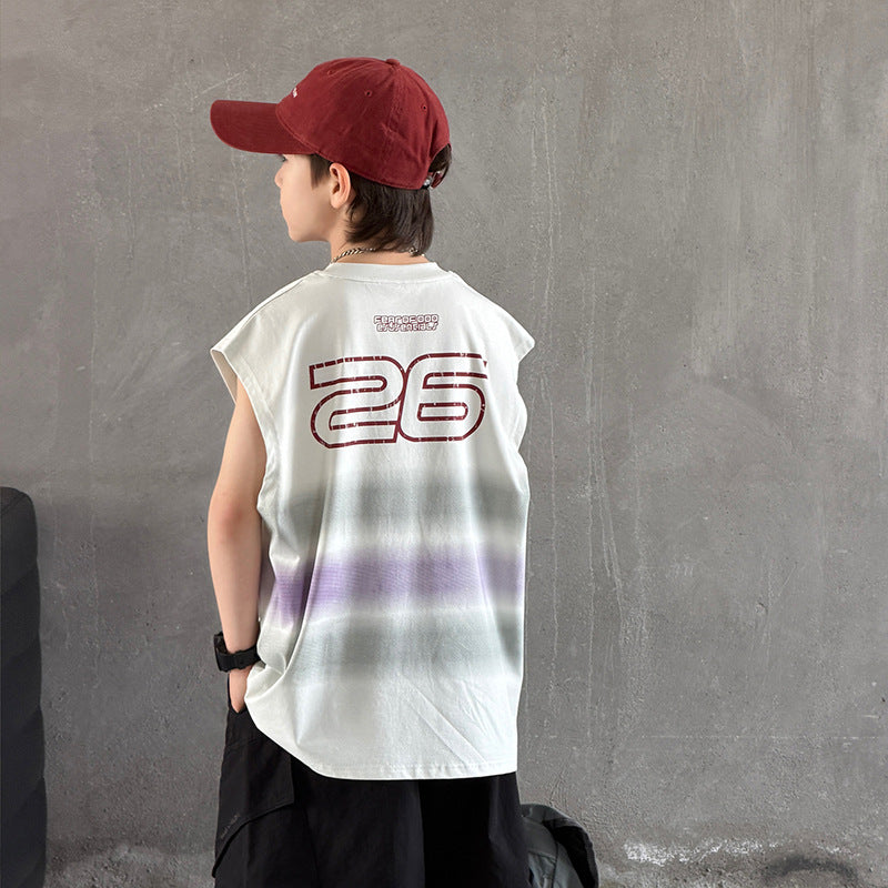 Children's Clothing Boys Sleeveless Set Cool Vest for Kids