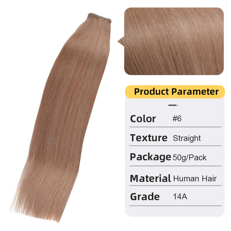 Second Generation Hand-knitted Hair Weft White Hair Extension Braid...