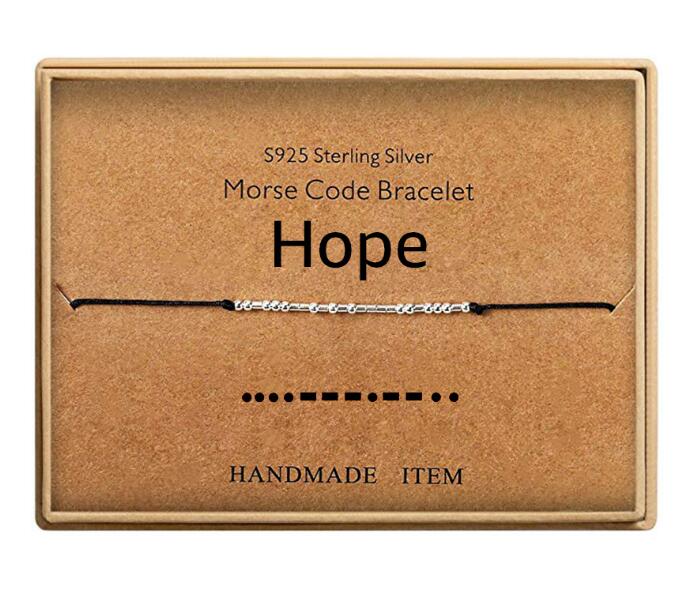 Fuck Off Morse Code Bracelets for Women Men Beads on Silk Cord Friendship Bracelet Gift Jewelry
