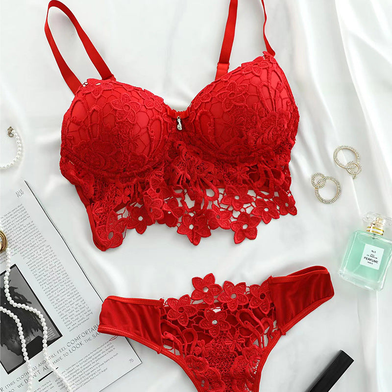 three-piece sheer lace sleepwear set