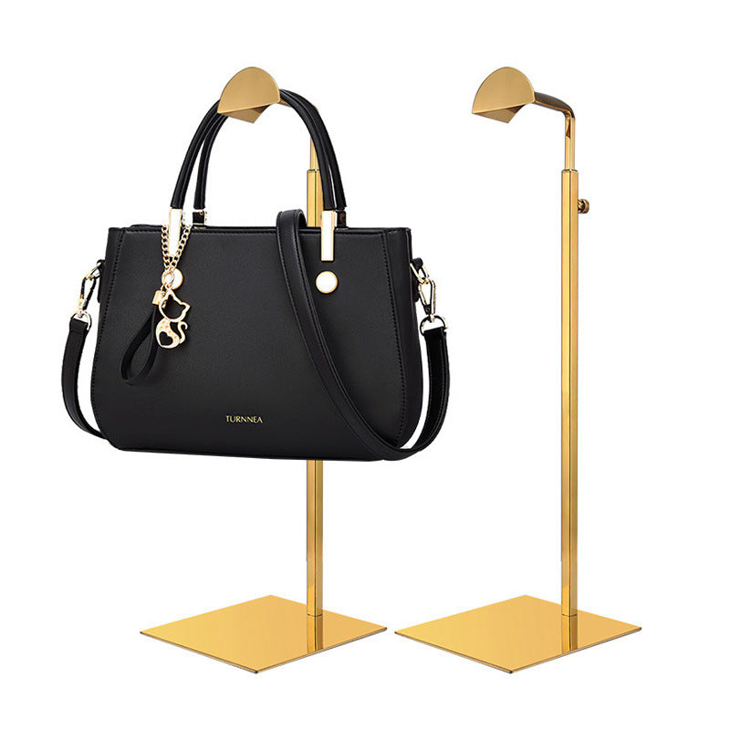 stainless steel hanging bag display rack