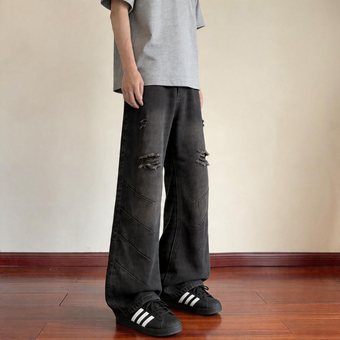 Ripped Denim Pants for Men.