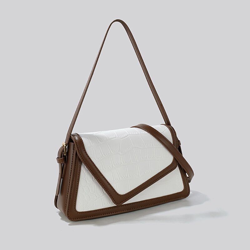 small contrast color shopper bag with soft handle