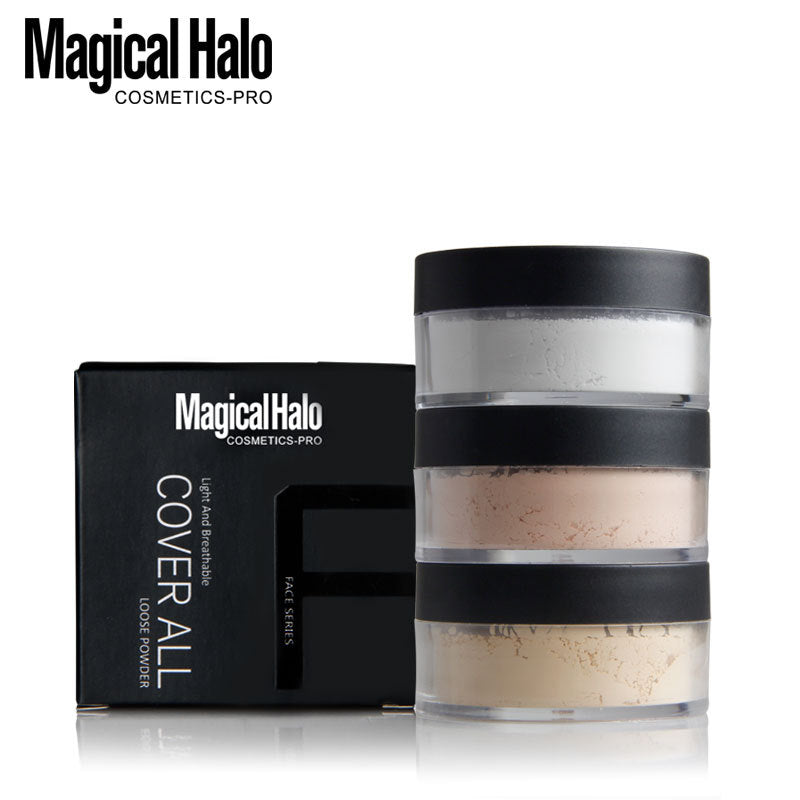 Makeup Magical Halo Three-Color Natural Concealer Loose Powder Fixed Honey Waterproof Does Not Take Off