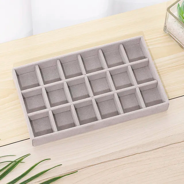 Plush jewelry storage box box rings earrings bracelets necklaces display shelf