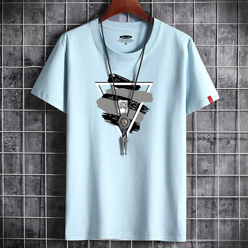 white oversized anime graphic t-shirt