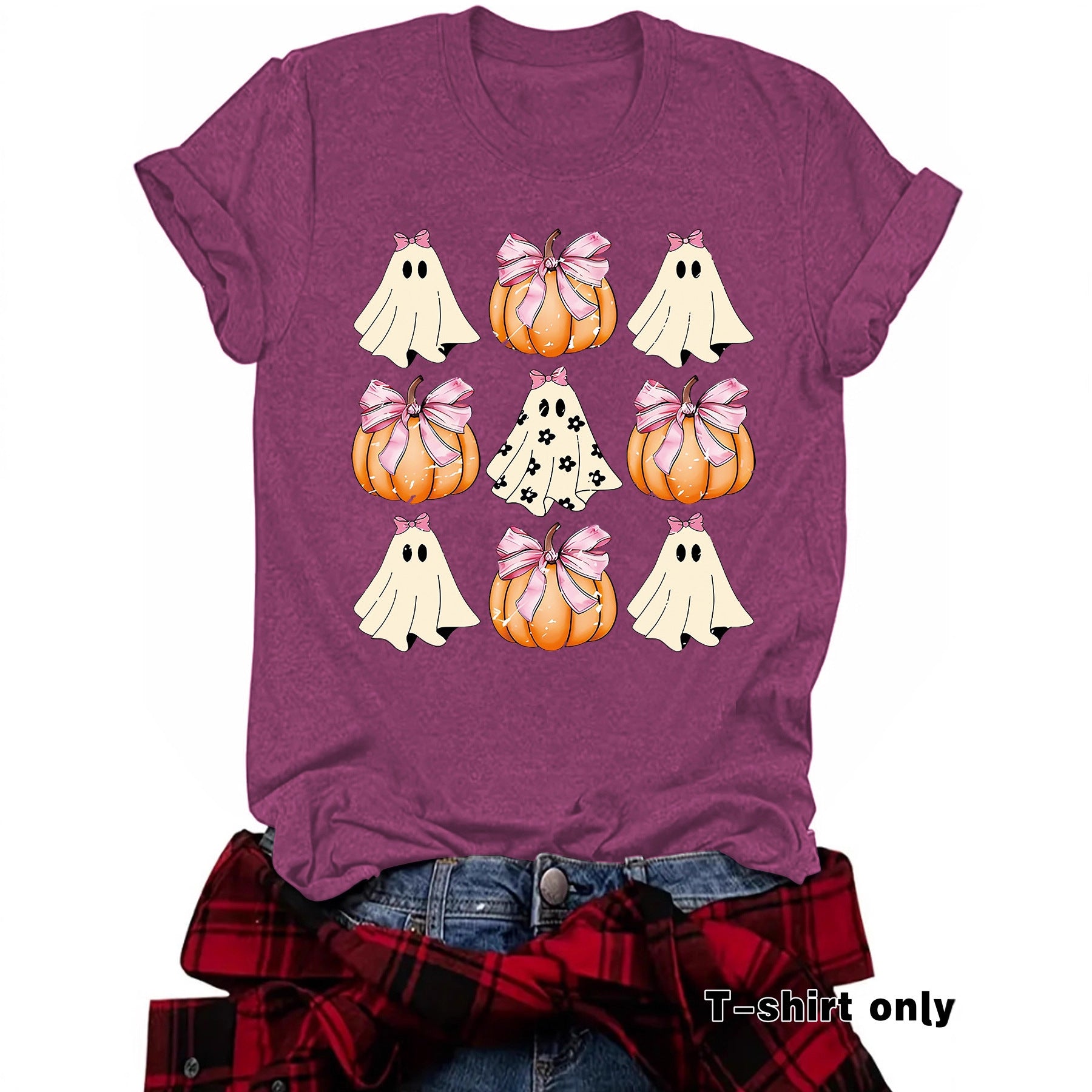 Funny Coquette Bow Pumpkin Spooky Season T-S