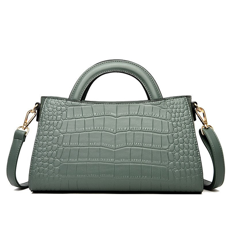 large embossed PU crossbody bag