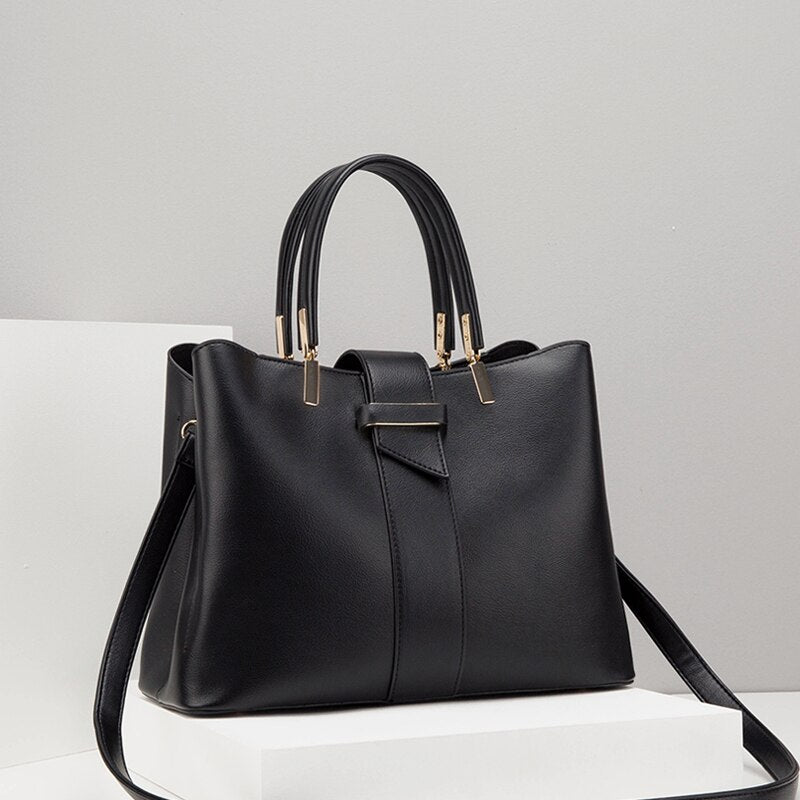 classic pu leather messenger bag