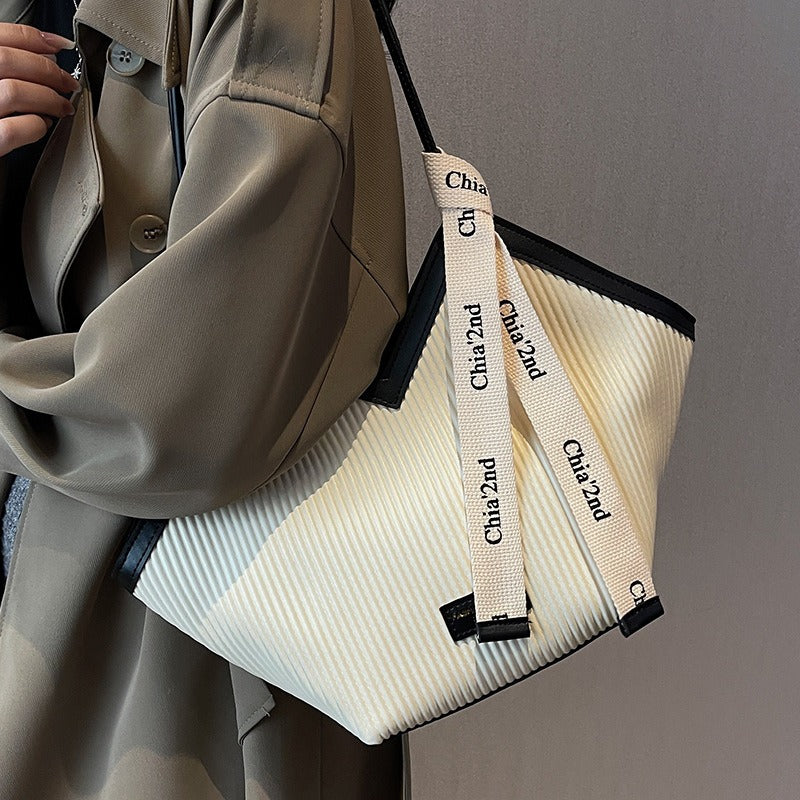 casual large pu tote bag