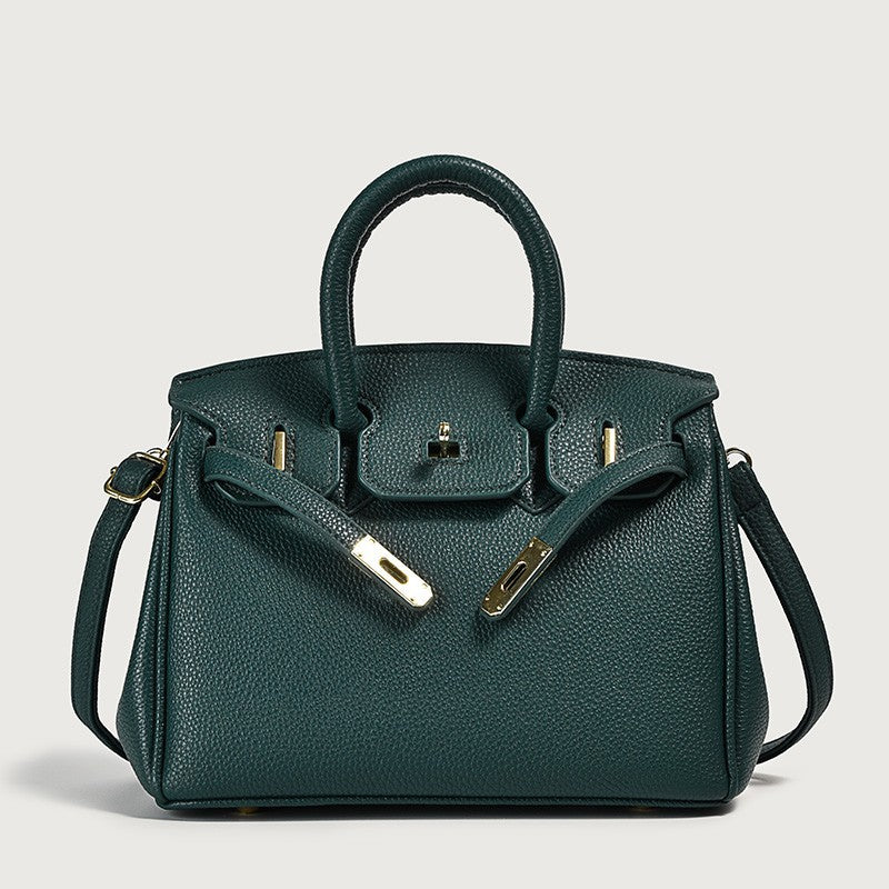classic PU top-handle tote bag