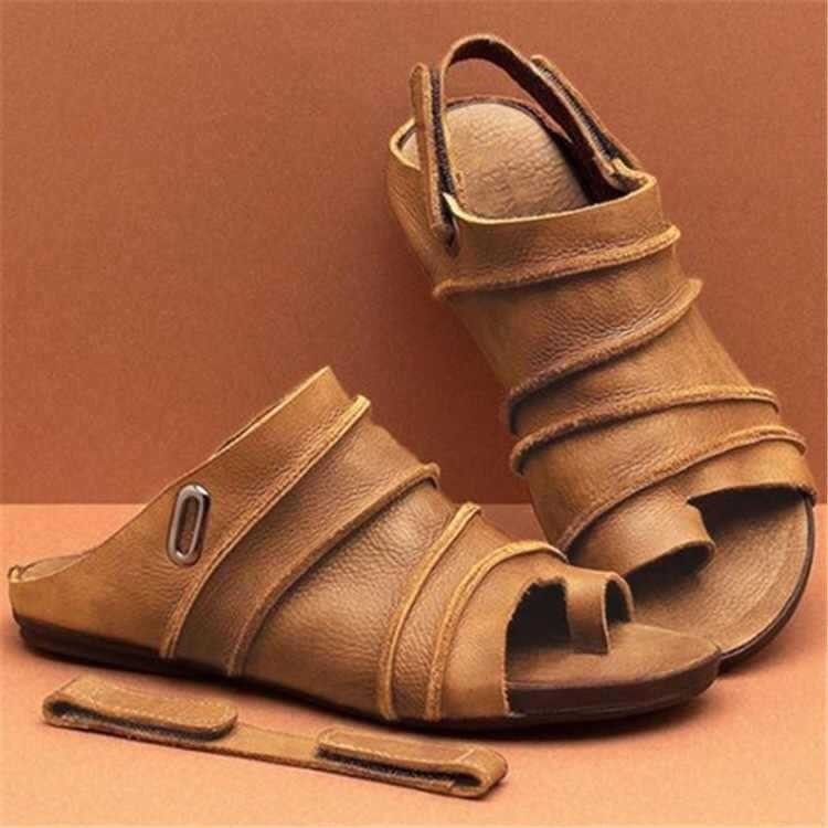 Fish mouthed toe clip beach women's sandals Velcro slippers dual-purpose