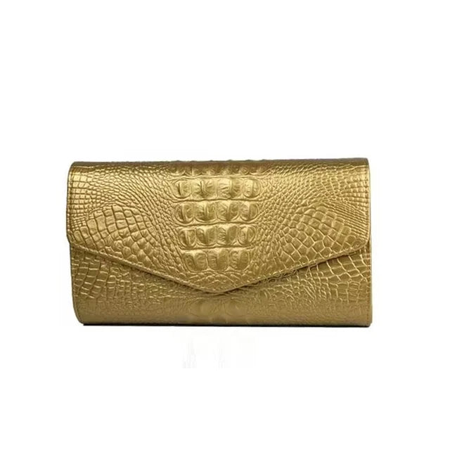snakeskin-effect crossbody bag with chain strap
