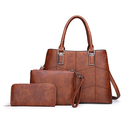 three-piece pu handbag set
