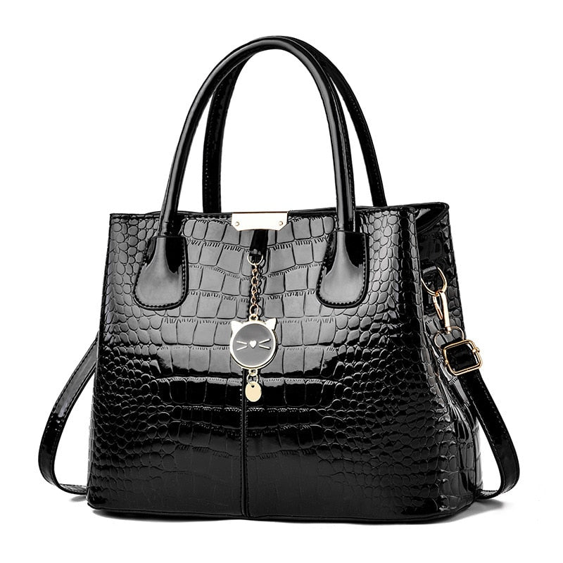large soft leather-effect shoulder bag